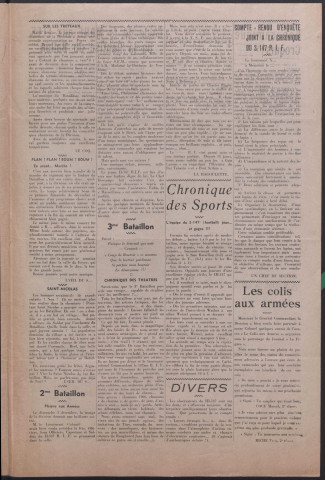 Le Coup de boutoir. Journal mensuel du 147e régiment d'infanterie de forteresse.