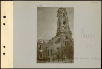 Reims. Eglise Saint-André. Le clocher bombardé