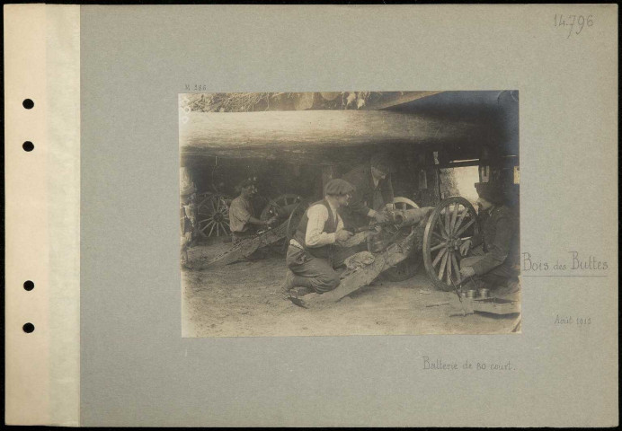 Bois des Buttes. Batterie de 80 court