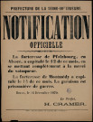 Notification officelle : La forteresse de Pfalzbourg… A capitulé…