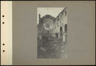 Arraye-et-Han. L'église bombardée : la nef