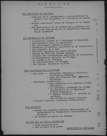 Bulletin du Bureau d'Informations Polonaises - 1954 - n°285-n°322Autre titre : Bulletin d'Informations