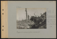 Forêt d'Apremont, sous-secteur de la Tête-à-Vache (ouest du Bois Brûlé). Boyau de communication bombardé