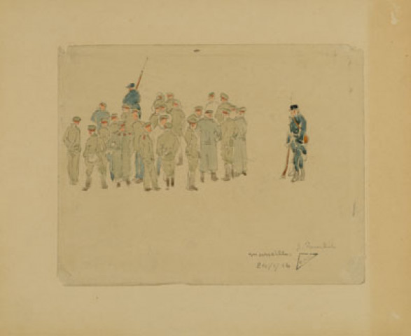 (Groupe de prisonniers allemands). Marseille, 24-1-16