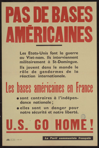 Pas de bases américaines… Les bases américaines en France : U.S. Go home !