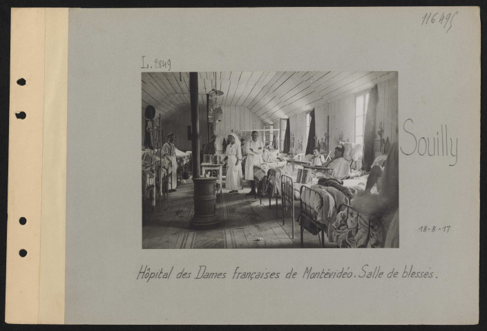 Souilly. Hôpital des Dames françaises de Montevideo. Salle des blessés