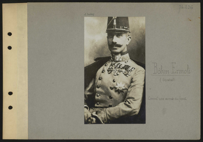 Böhm-Ermoli (général), commandant une armée du front