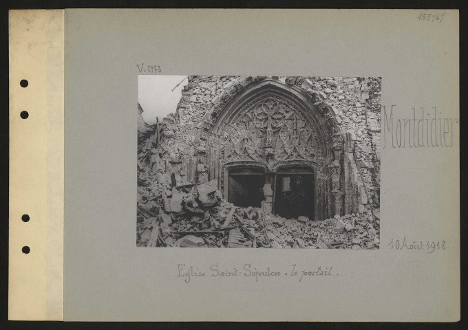 Montdidier. Eglise Saint-Sépulcre : le portail