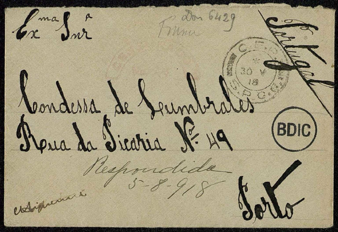 Lettres de soldats portugais.