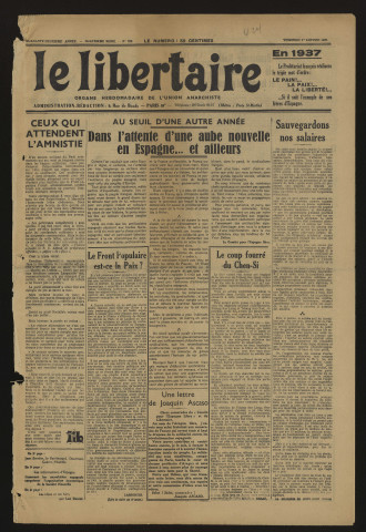 1937 - Le Libertaire