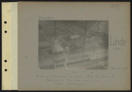 Linde (près). Route de Pollinchove à Linde. Cote 12. Borne 13. Redoute et tranchées vues d'un ballon d'observation