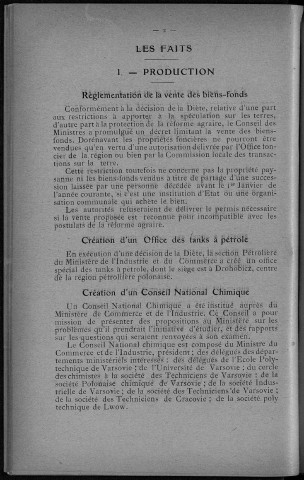 Bulletin d'Information sur La vie Economique Polonaise (1920: n°3-4)