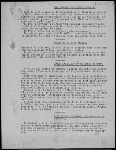 Notices informatives (1948 : n° 1-3). Sous-Titre : République espagnole. Services d'informations et de propagande