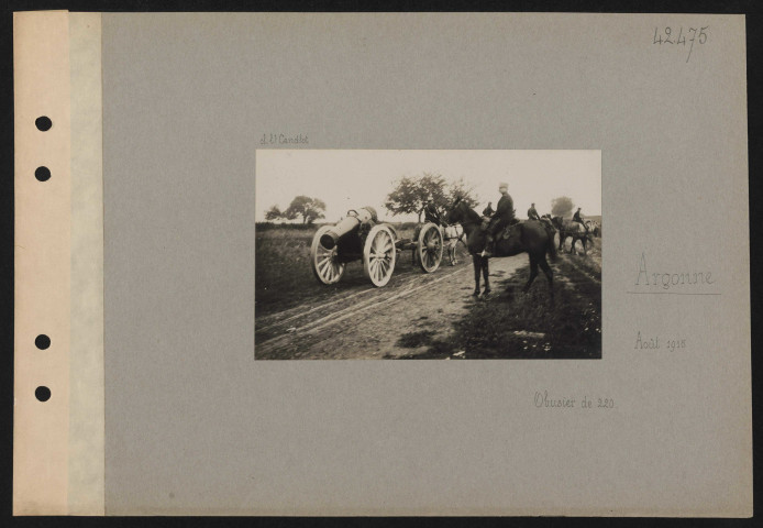 Argonne. Obusier de 220