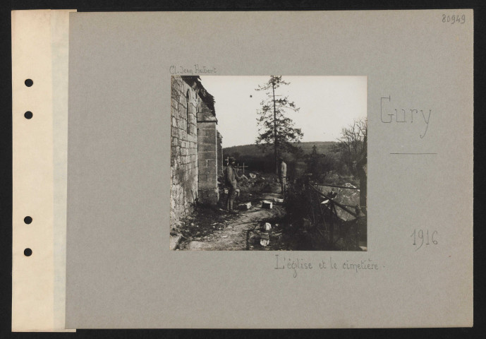 Gury. L'église et le cimetière