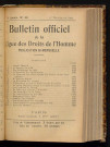 Novembre 1905 - Bulletin officiel de la Ligue des Droits de l'Homme