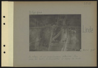 Linde. Le village et ses organisations défensives. Vue prise en ballon d'observation à 300 mètres de haut