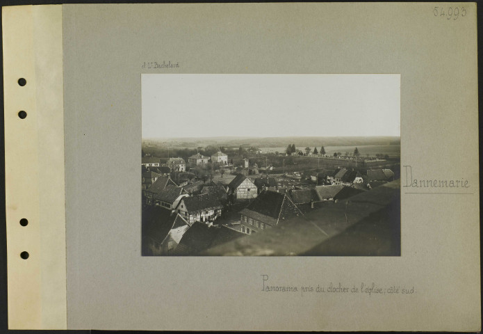 Dannemarie. Panorama pris du clocher de l'église : côté sud
