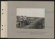 Boisicourt. Camp d'expériences : canon de 75T ; la manœuvre, déplacement de la pièce