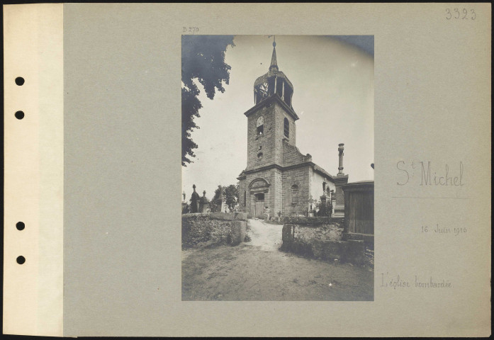 Saint-Michel. L'église bombardée