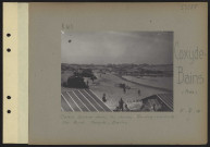 Coxyde-Bains. Camp Bador dans les dunes. Baraquements. Au fond, Coxyde-Bains