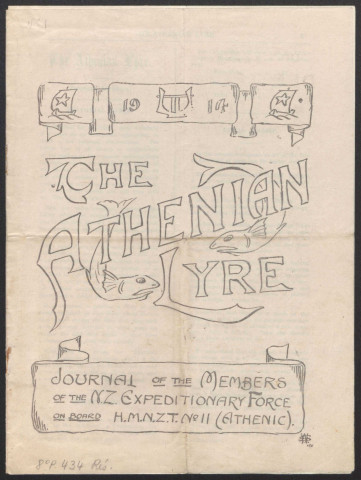 The Athenian lyre, journal of the members of the N.Z. Expeditionary Force on board H.M.N.Z.T. no. 11 (Athenic)