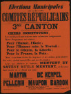 Élections Municipales Comités républicains 3me canton : Programme