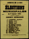 Élections municipales du 9 Janvier 1881 : Candidats républicains