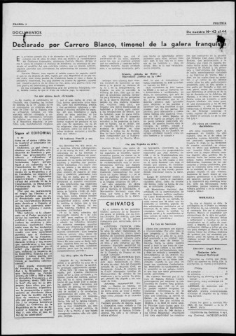 Política (1973 : n° 45-48). Sous-Titre : boletín de información interna de Izquierda republicana [puis] boletín de Izquierda republicana en Francia