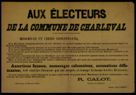 Commune de Charleval : Je n'ai recueilli que 189 suffrages pour 370 votants