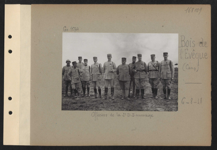 Bois de l'Évêque (camp). Officiers de la 2e DI marocaine