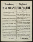 Verordnung bezüglich der Mai-Messe zu Metz im Jahre 1871 = Règlement relatif à la foire de mai à Metz en 1871