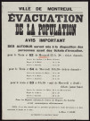 Evacuation de la population