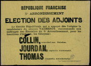 Election des adjoints : Collin… Jourdan… Thomas