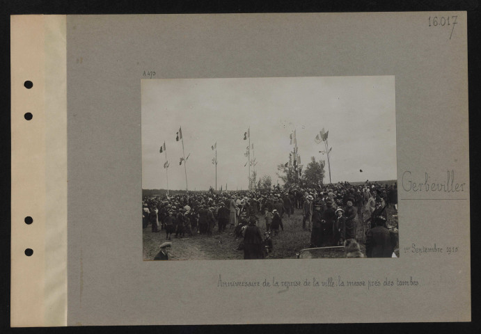 Gerbéviller. Anniversaire de la reprise de la ville ; la messe près des tombes