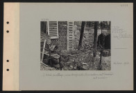 Villiers-sur-Coudun. L'entrée du village ; mine chargée prête à faire sauter en cas d'avance de l'ennemi