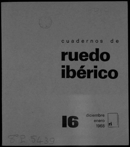Cuadernos de Ruedo Ibérico (1968 : n° 16-22)