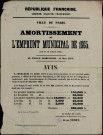 Amortissement de l'Emprunt Municipal de 1865