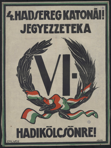 4. Hadsereg katonái ! Jegyezzeteka hadikölcsönre !