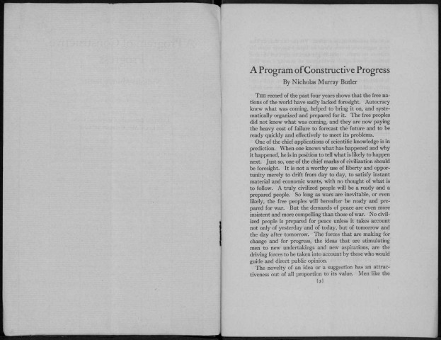 A program of constructive progress. Sous-Titre : An address delivered before the Commercial Club, St Louis, Mo., February 16, 1918