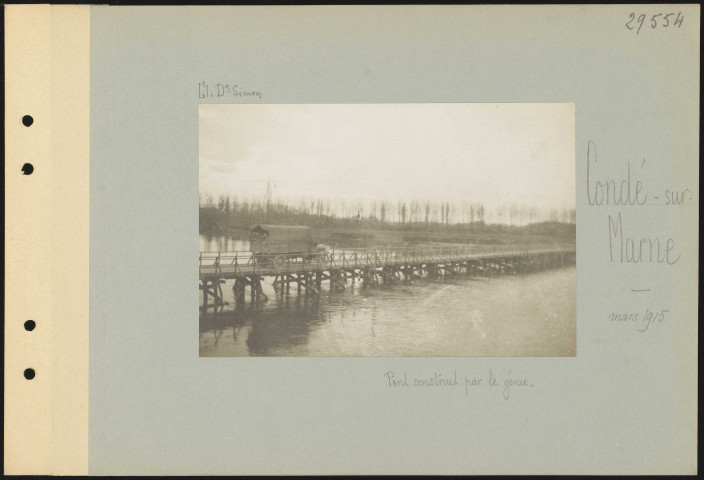 Condé-sur-Marne. Pont construit par le génie