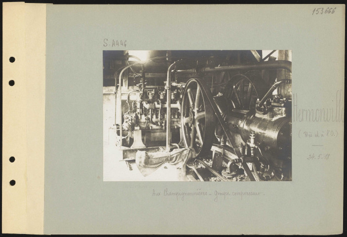 Hermonville (près et à l'ouest). Aux Champignonnières. Groupe compresseur