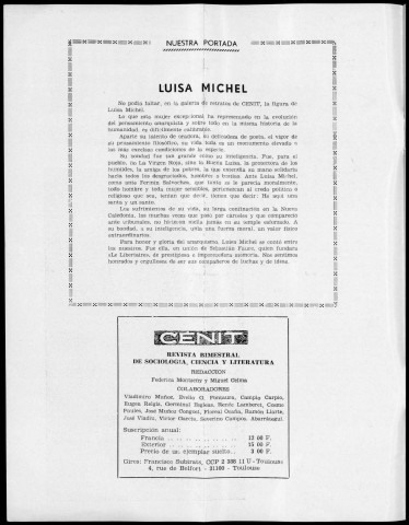 Cénit (1973 ; n° 204 - 207). Sous-Titre : Revista de sociología, ciencia y literatura