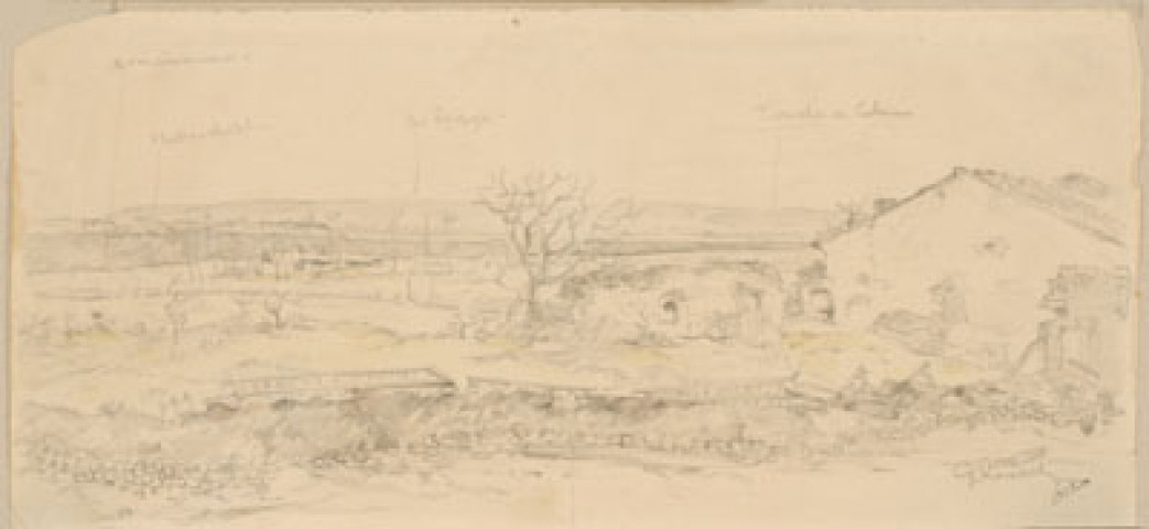 Bois communaux vue de Hennemont, Hattonchâtel, Les Eparges, tranchée de Calonne (Meuse)
