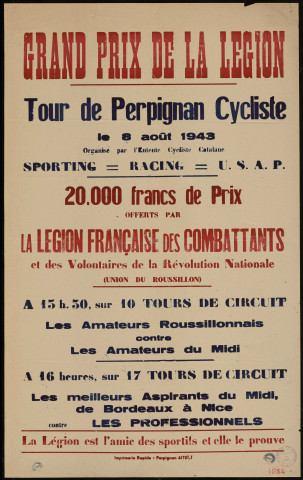 Grand prix de la Légion : tour de Perpignan cycliste