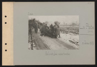 La Poste (près de). Sur la route glacée : accident de voiture