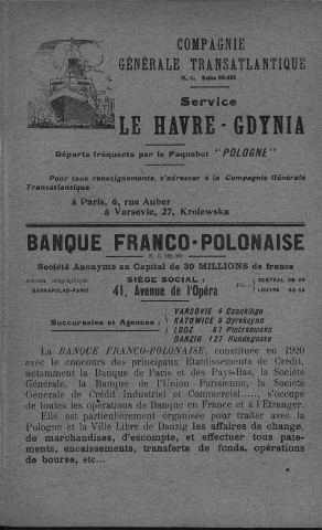 La Pologne politique, économique, littéraire et artistique (1926, n°1 - n°24)