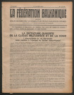 Janvier 1929 - La Fédération balkanique