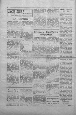 Glos Pracy (1961; n°1- n°12)  Sous-Titre : Miesiecznik robotnikow polskich zrzeszonych w C. G. T. Force Ouvrière.  Autre titre : "La Voix du Travail". Journal polonais de la C. G. T. Force Ouvrière