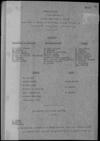 Séance CSG du 24 janvier 1919 à 10h30. Sous-Titre : Conférences de la paix